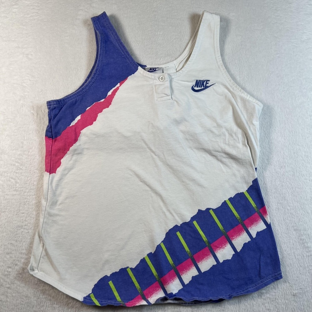 Vintage Nike Challenge Court Tank Small 90's Andre Agassi Tennis Sports Bra